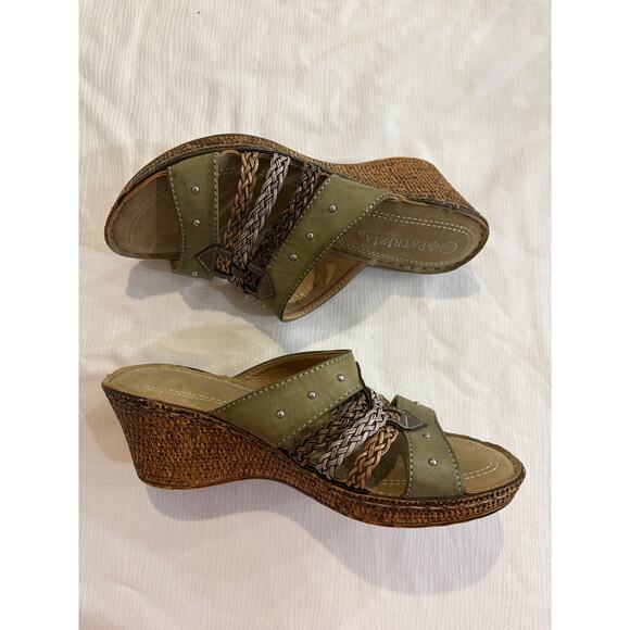 Patrizia by Spring Step Pitaya Size 38 US 7 Braided 2.5" Wedge Sandal Open Toe - Picture 8 of 16